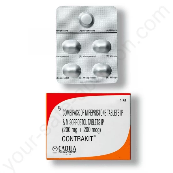 Acheter MTP Kit en ligne | CONTRAKIT - Mifépristone 200mg + Misoprostol 800mcg