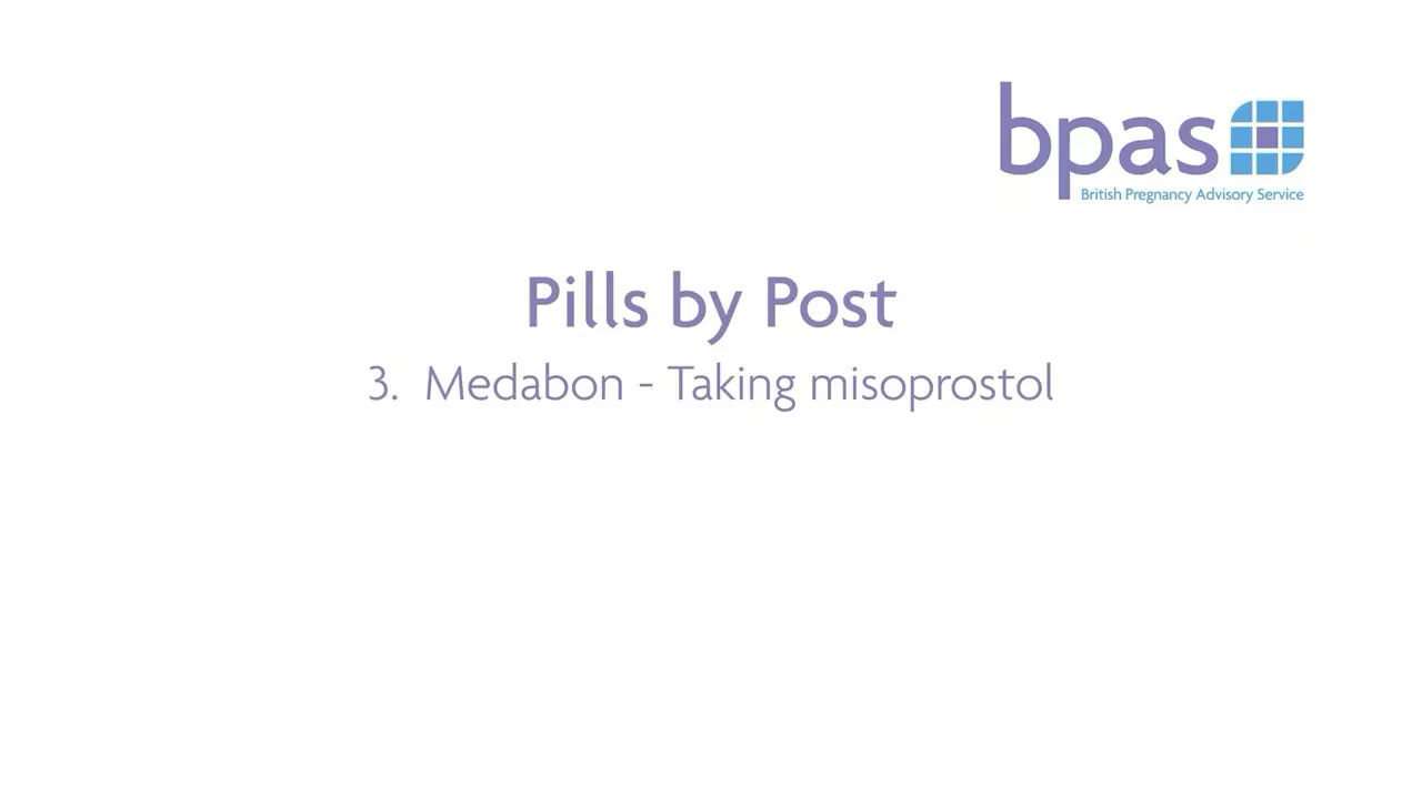 Pills by Post 3. Antipreg - Taking misoprostol